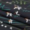 1 Panel Black Beauty Daisy Floral Stretch Cotton Sateen Panel Fabric
